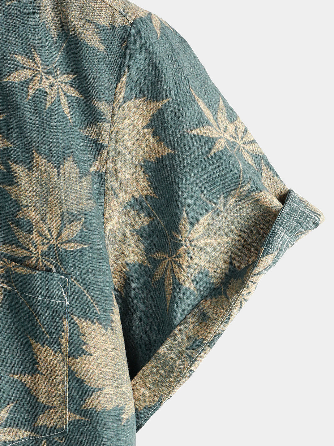 Leoric - Camisa ligera de manga corta con estampado floral