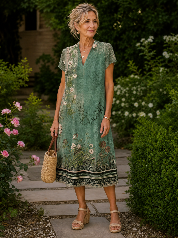 Genevieve - Vestido camisero midi fluido