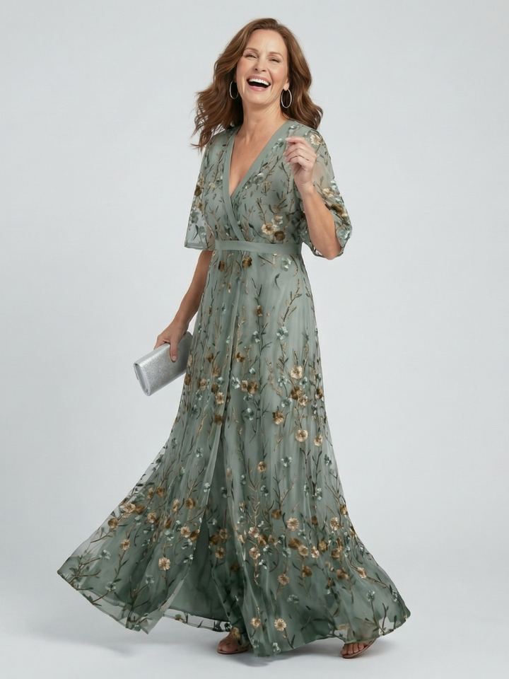 Liorisse - Vestido midi halter ligero