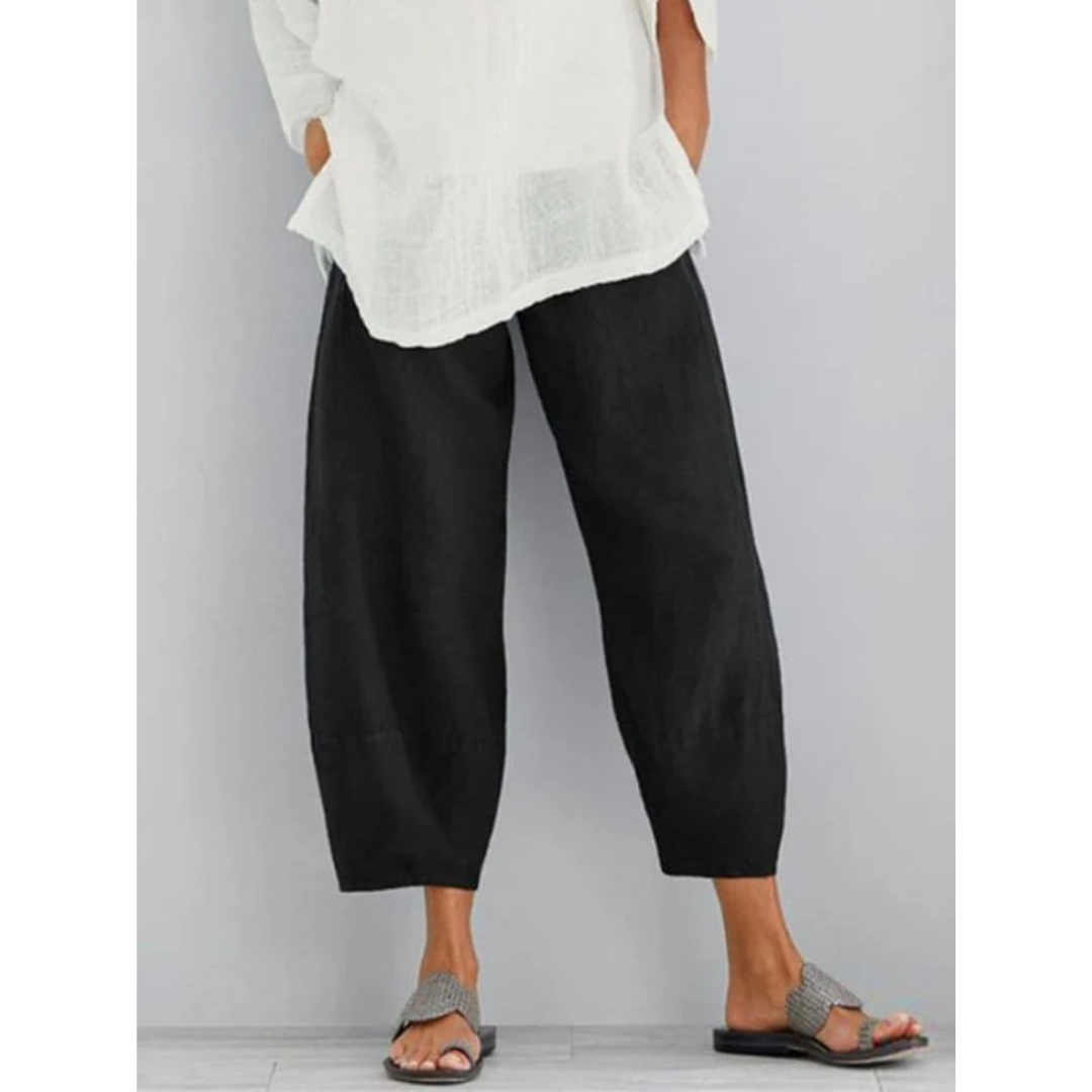Pearl - Pantalón de lino color perla
