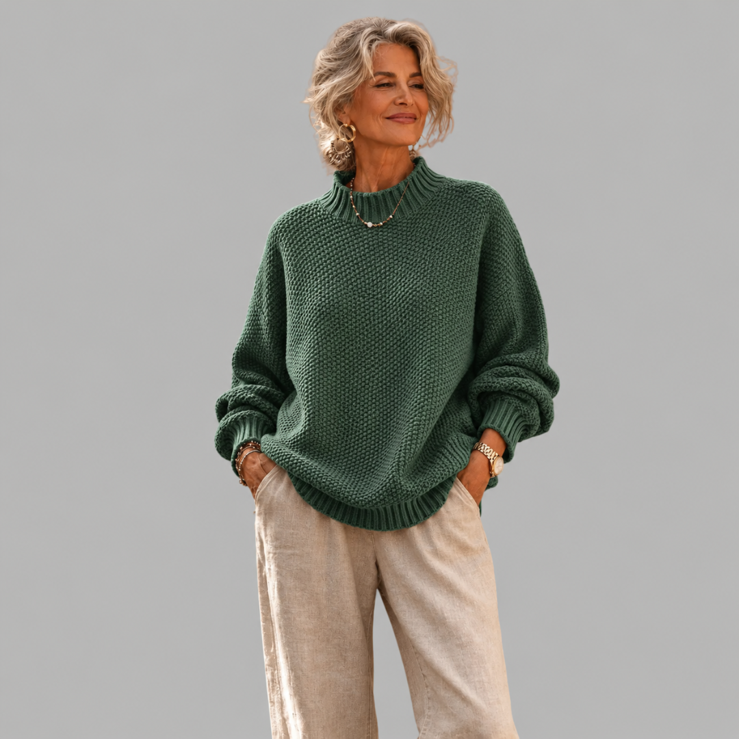 Oriane - Jersey texturizado de cuello perkins