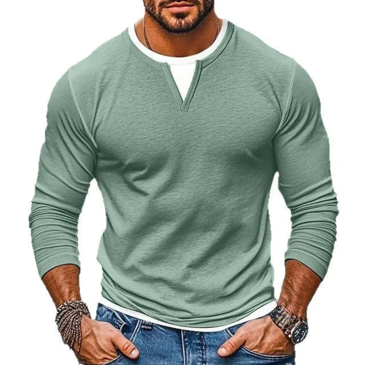 Irving - Camisa de manga larga de tacto suave