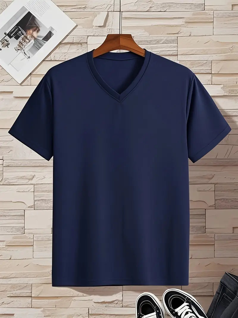 Trevor - Camiseta de cuello en V con tacto suave