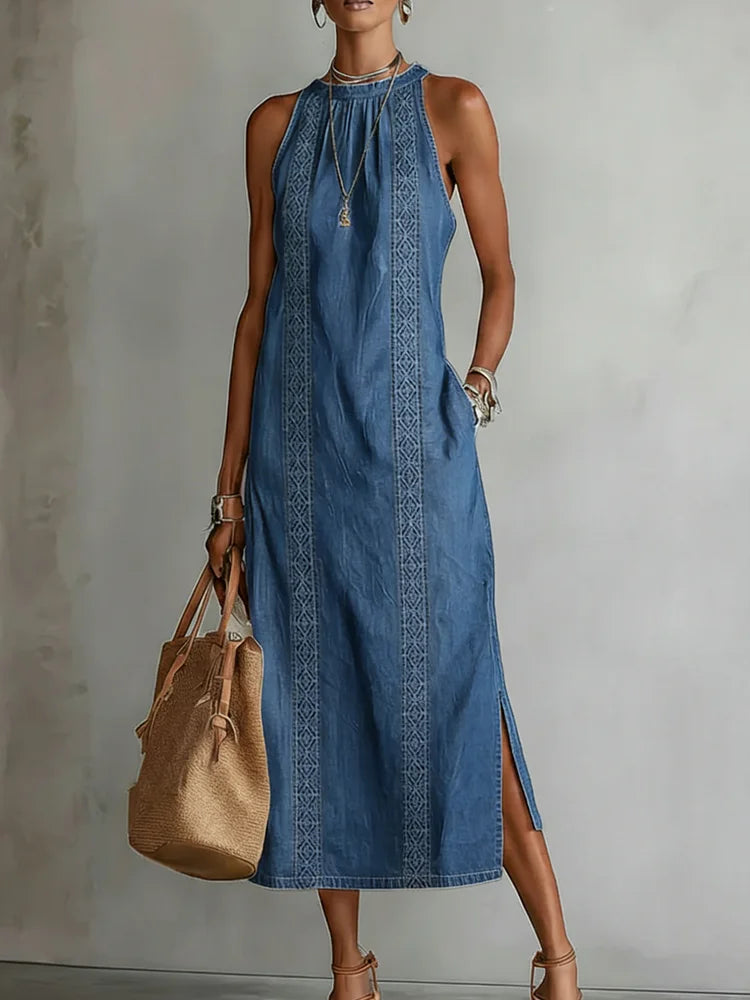 Lilias - Vestido vintage de tacto suave