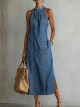 Lilias - Vestido vintage de tacto suave