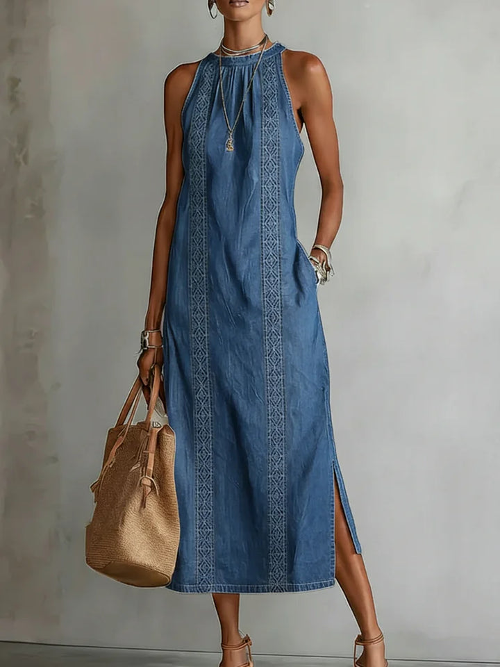 Lilias - Vestido vintage de tacto suave