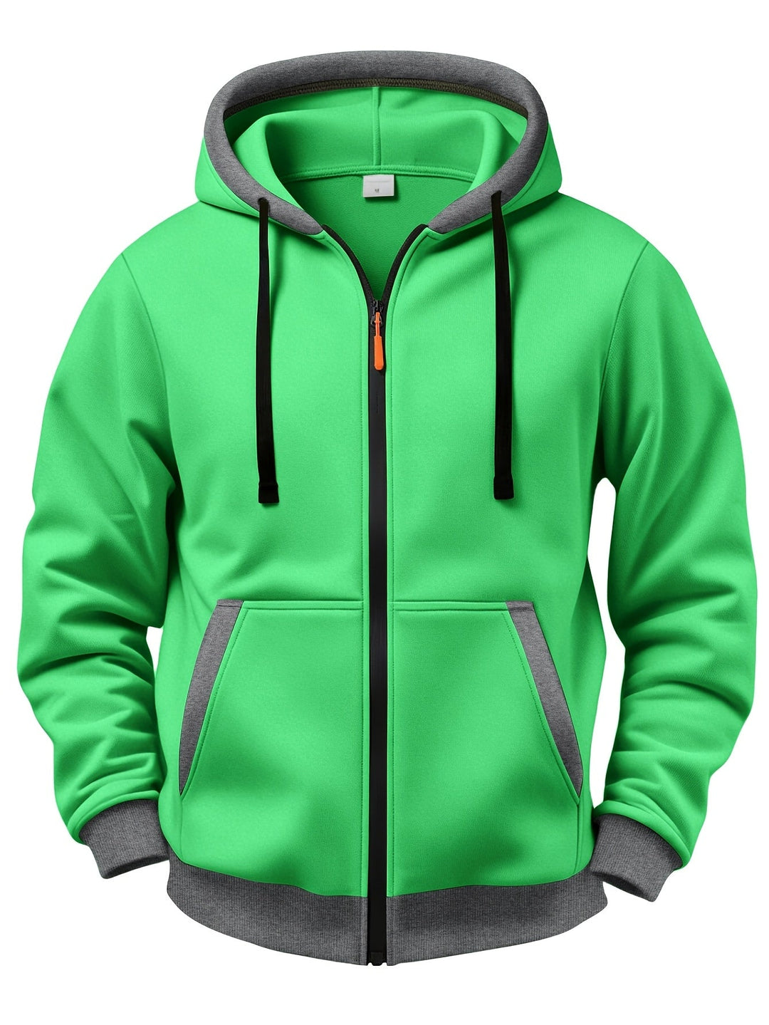 Brenner - Chaqueta con capucha y cremallera de tacto suave