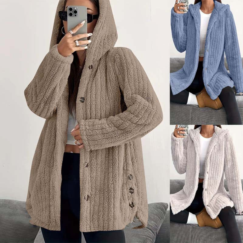 Bellarisse - Chaqueta con capucha texturizada y abrigada