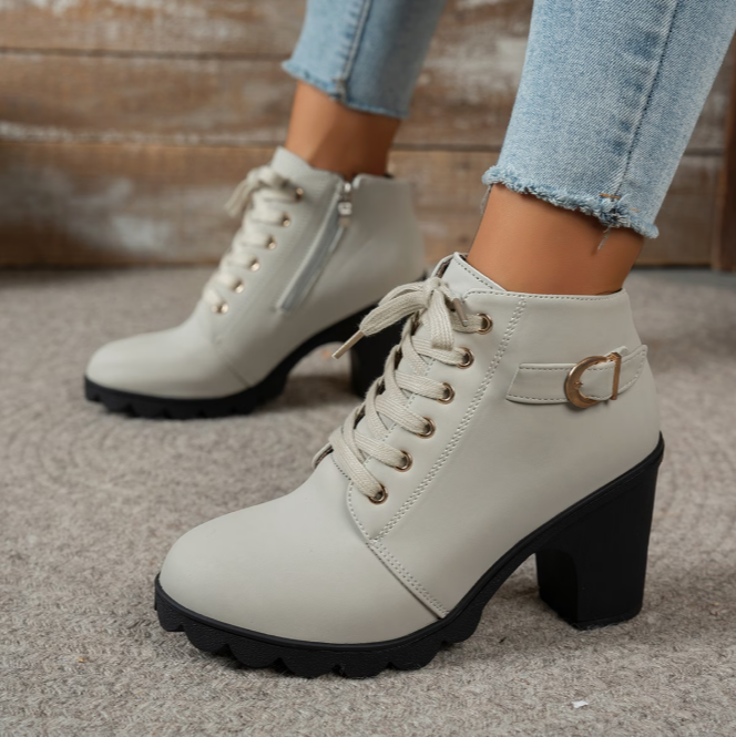 Saffie - Tacones de punta ancha