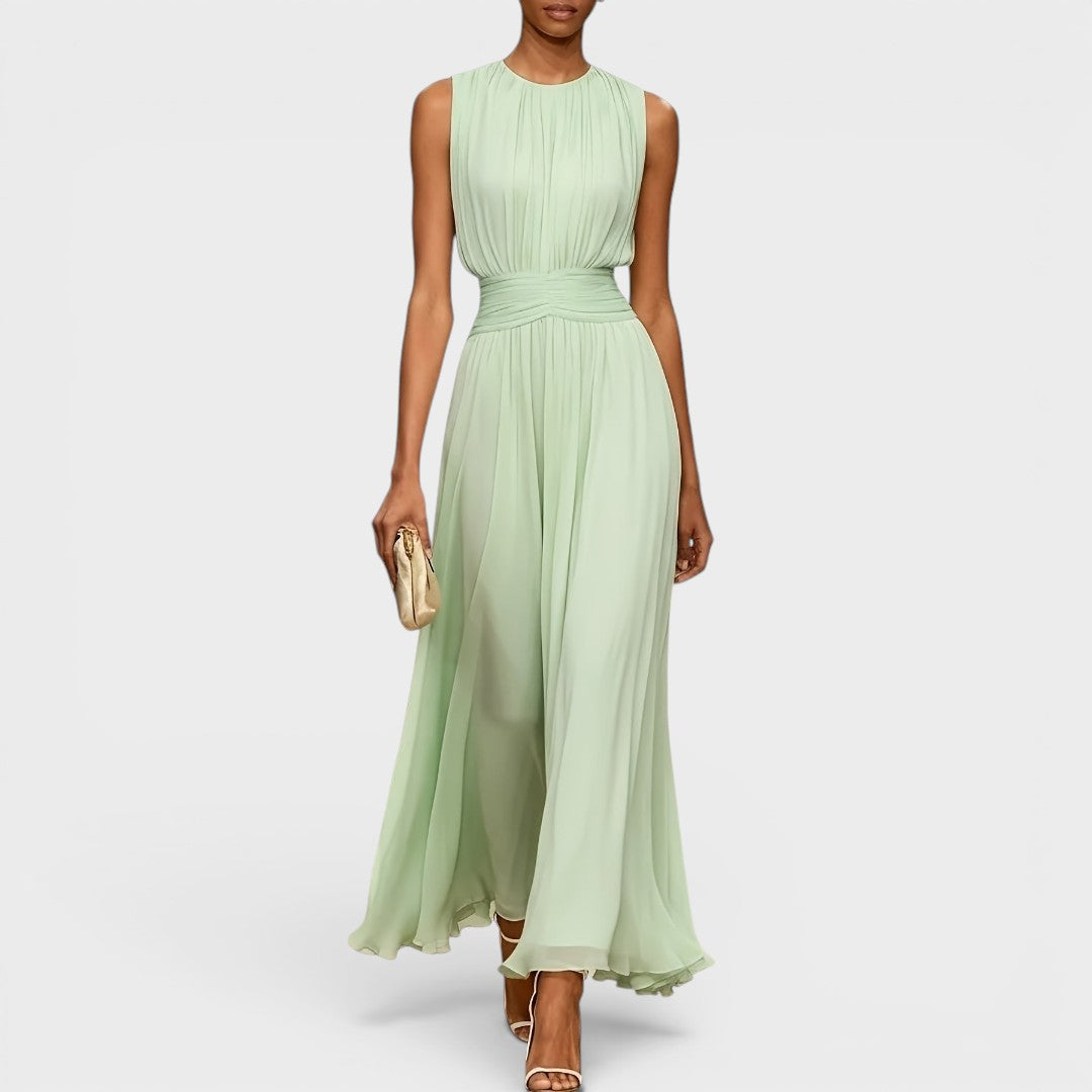 Evadne - Vestido midi drapeado de primera calidad