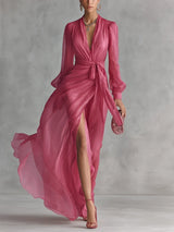 Caelissea - Vestido largo satinado