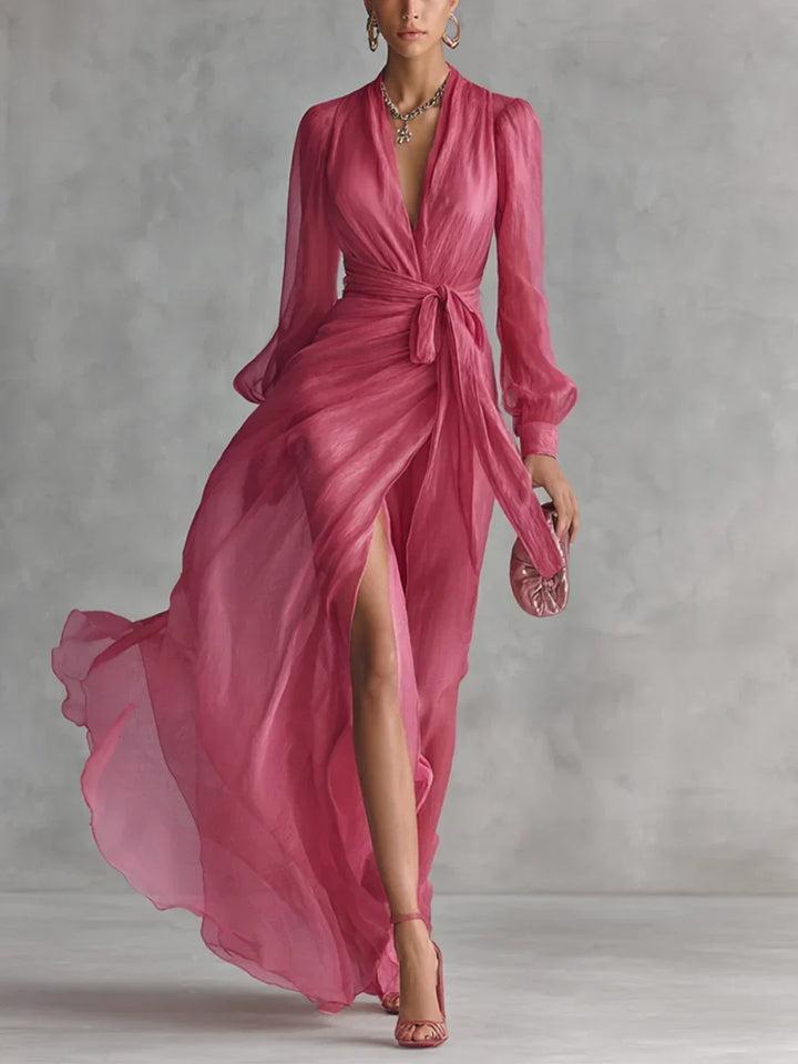 Caelissea - Vestido largo satinado