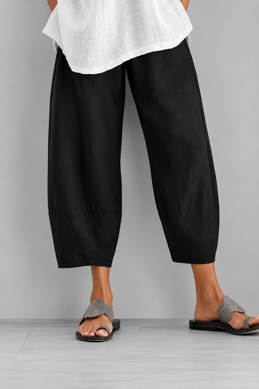 Eulorine - Pantalón de pernera ancha de tacto suave