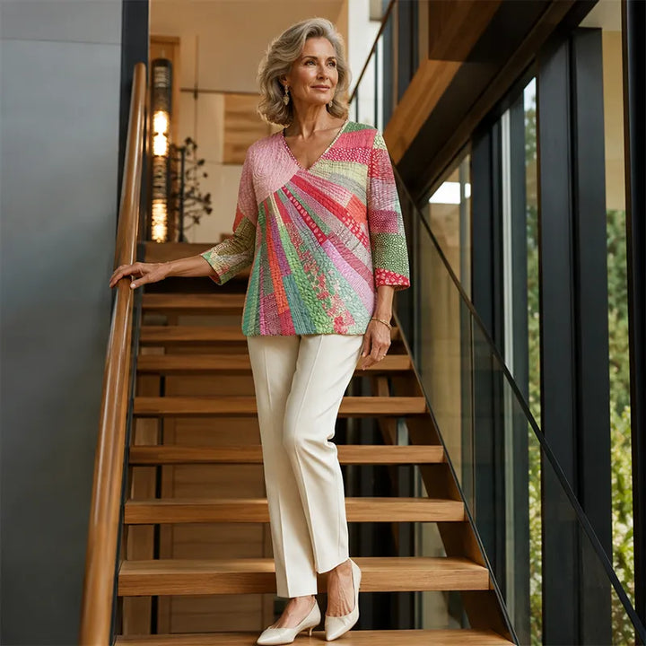 Genevielle - Blusa boho texturizada