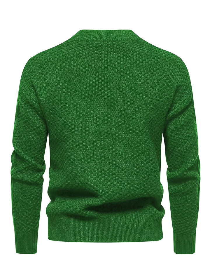 Kael - Jersey de cuello alto de punto trenzado