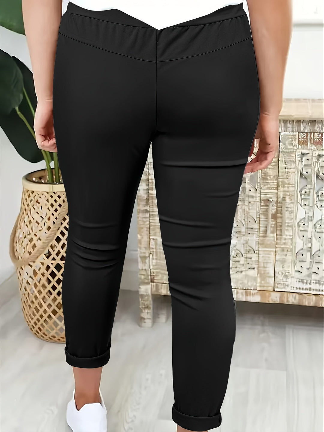 Tansy - Pantalón de tiro alto con cordón ajustable