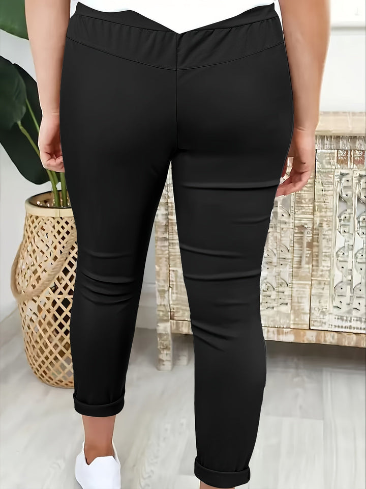 Tansy - Pantalón de tiro alto con cordón ajustable