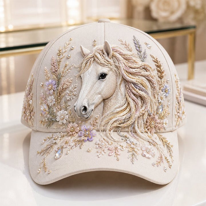Arlena - Gorra con motivo de caballo floral