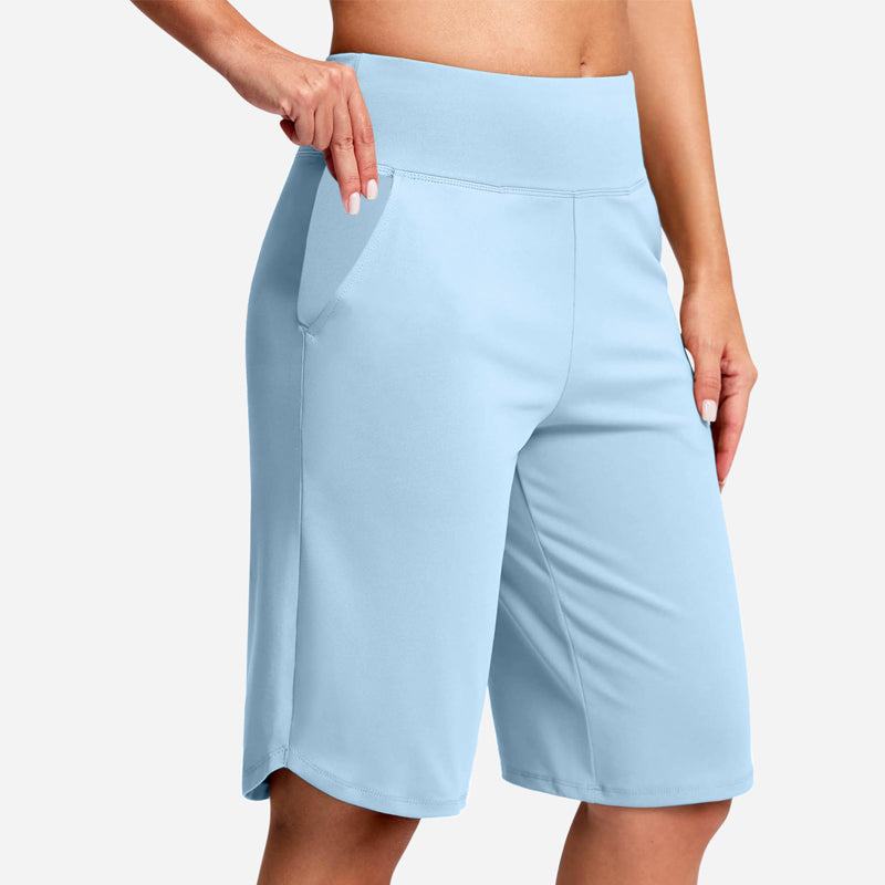 Kendall - Shorts ciclistas de tiro alto con bolsillos