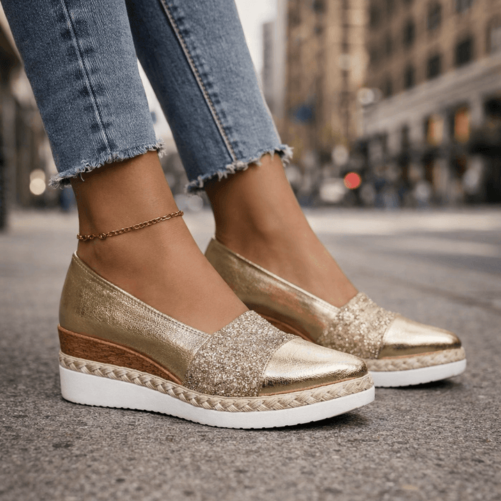 Kirsty - Zapatillas con cuña brillantes