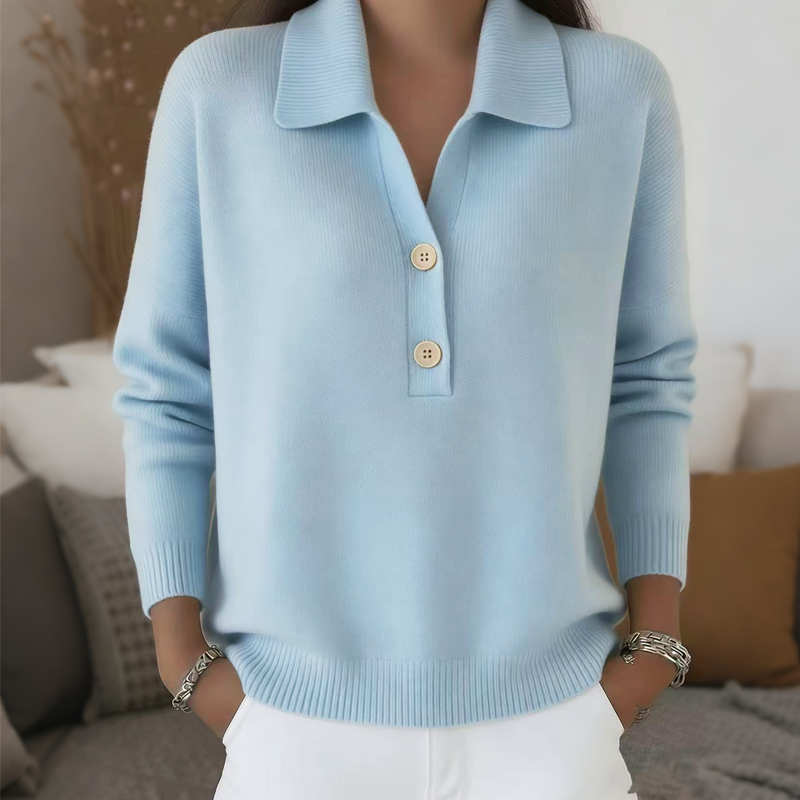 Belisara - Jersey de cuello de pico de tacto suave