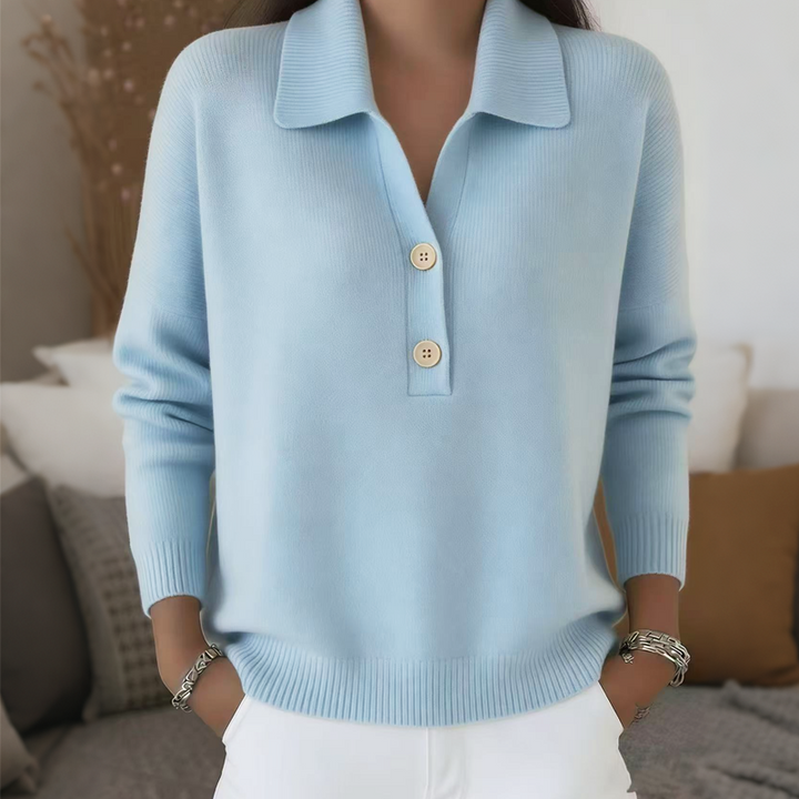 Belisara - Jersey de cuello de pico de tacto suave