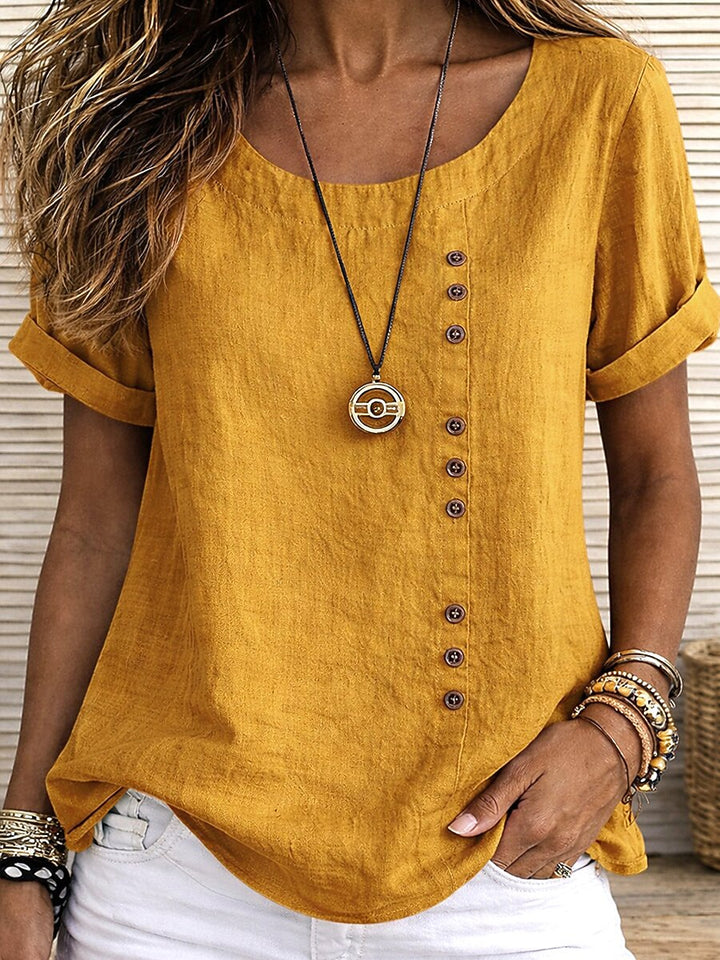 Sidonie - Blusa de manga corta con detalle de botones
