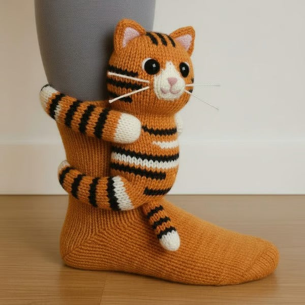 Chiara - Calcetines tejidos con estampado animal