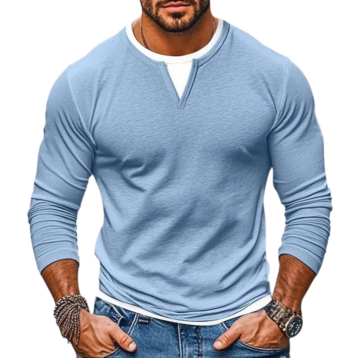 Irving - Camisa de manga larga de tacto suave