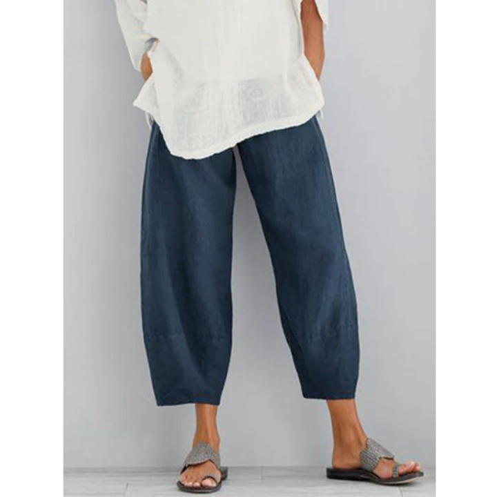 Pearl - Pantalón de lino color perla