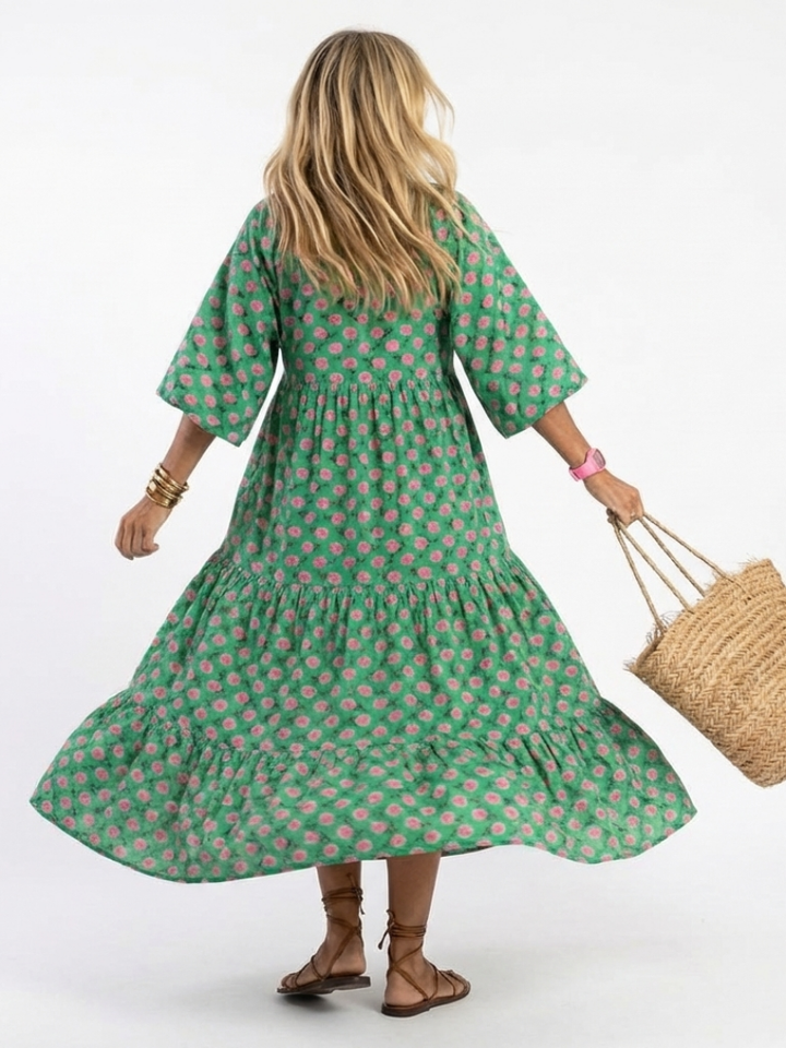 Emmera - Vestido ligero de verano con capas