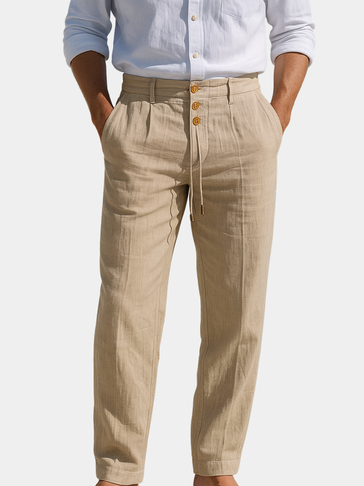 Jarven - Pantalón de lino transpirable