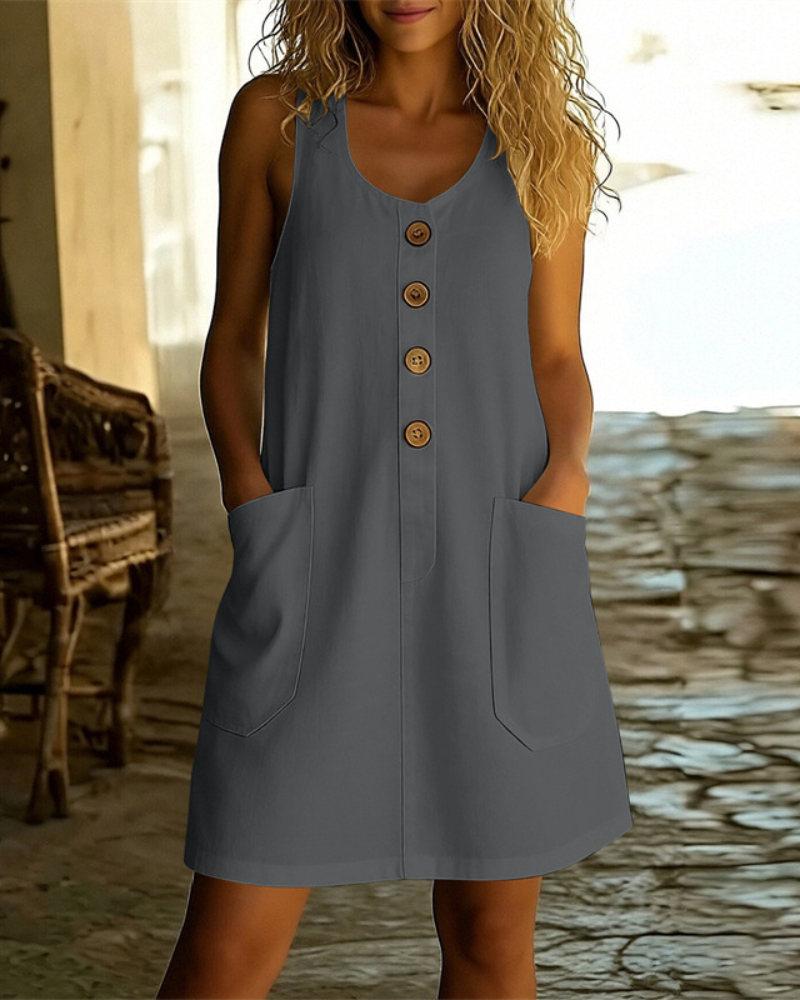 Katelin - Vestido de verano con botones