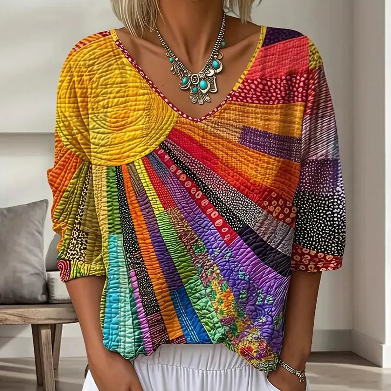 Genevielle - Blusa boho texturizada