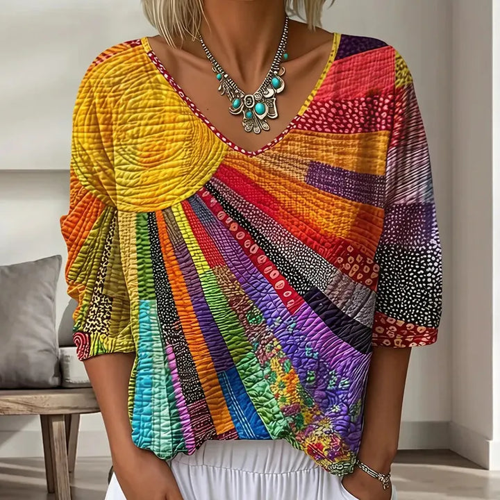 Genevielle - Blusa boho texturizada