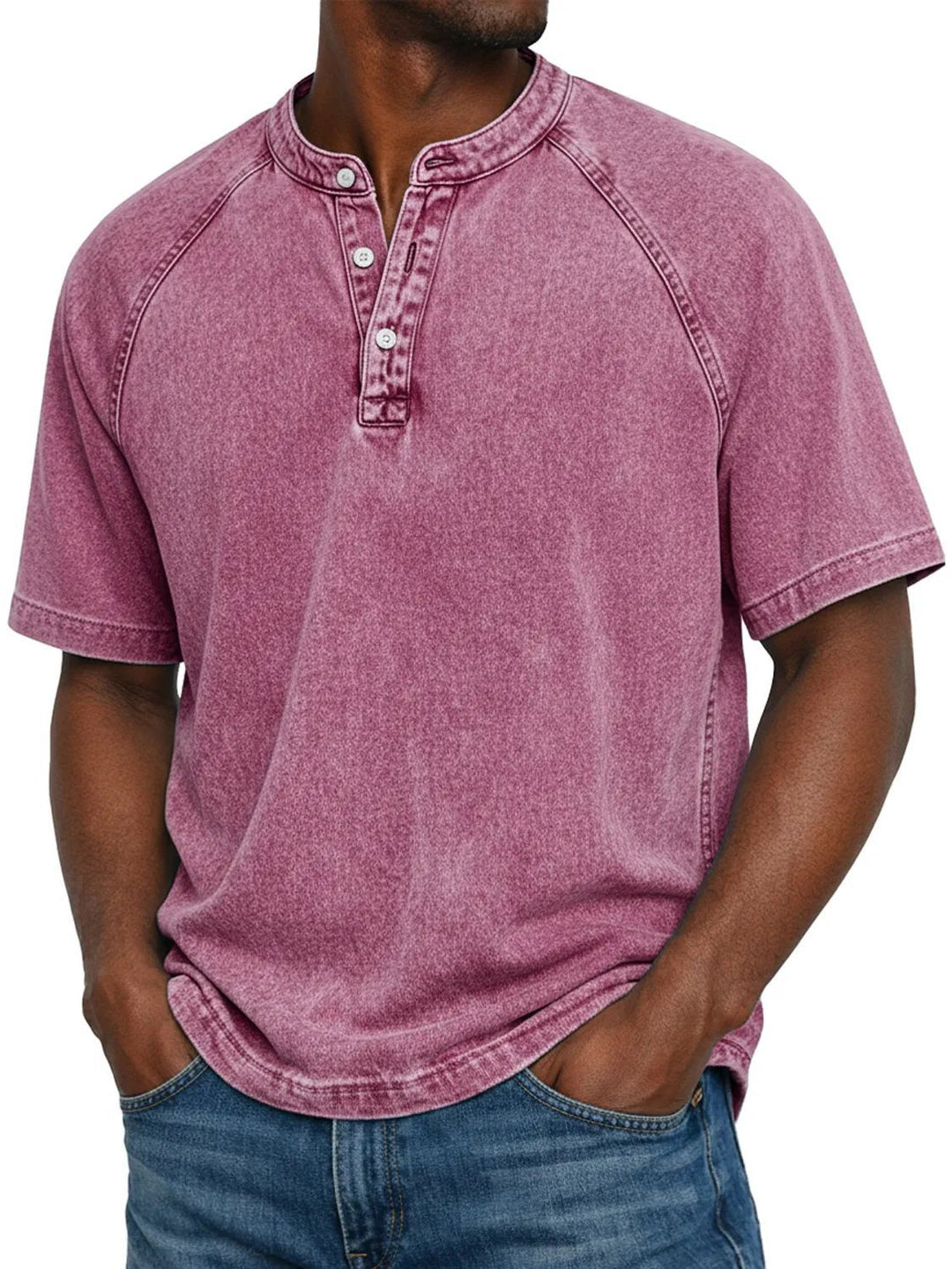 Flynn - Camiseta de algodón vintage con lavado suave