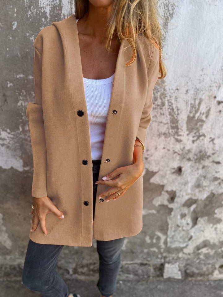 Aloura - Chaqueta con capucha y botonadura delantera
