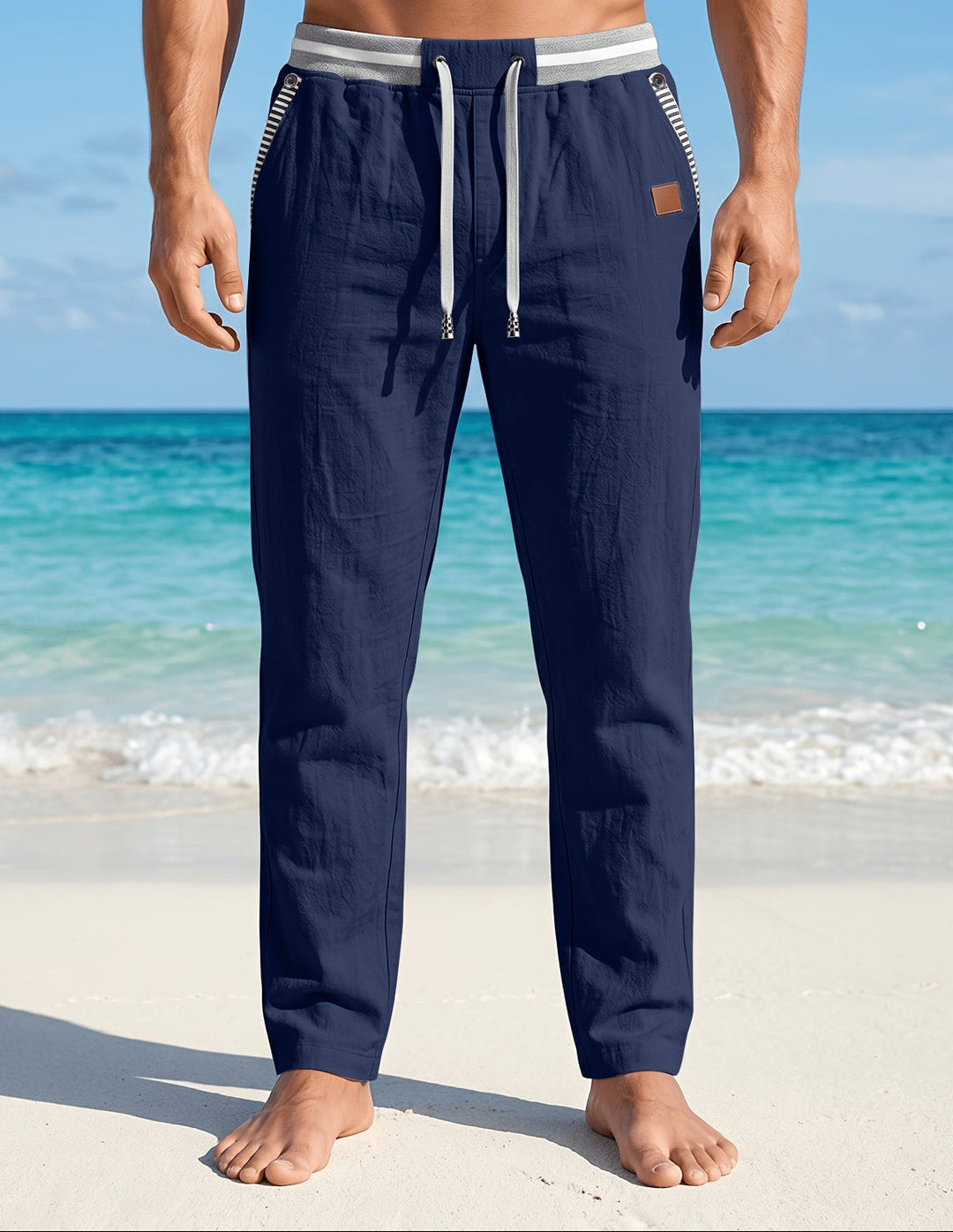 Branford - Pantalón de lino ligero