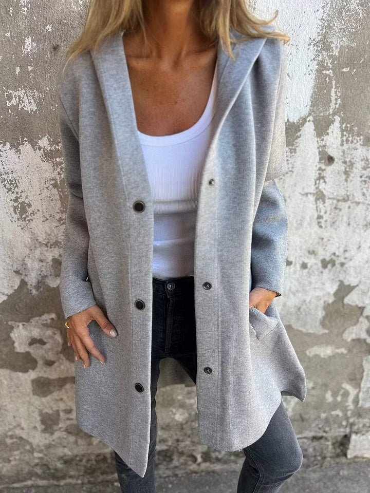 Aloura - Chaqueta con capucha y botonadura delantera