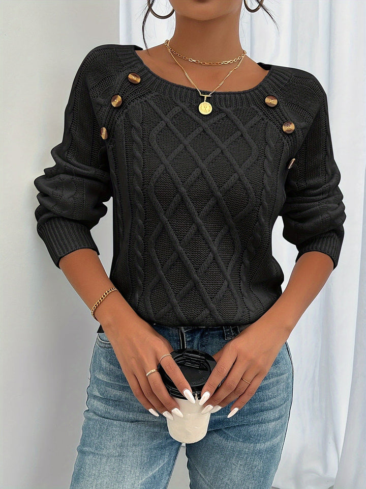 Rosabelle - Jersey texturizado con botones