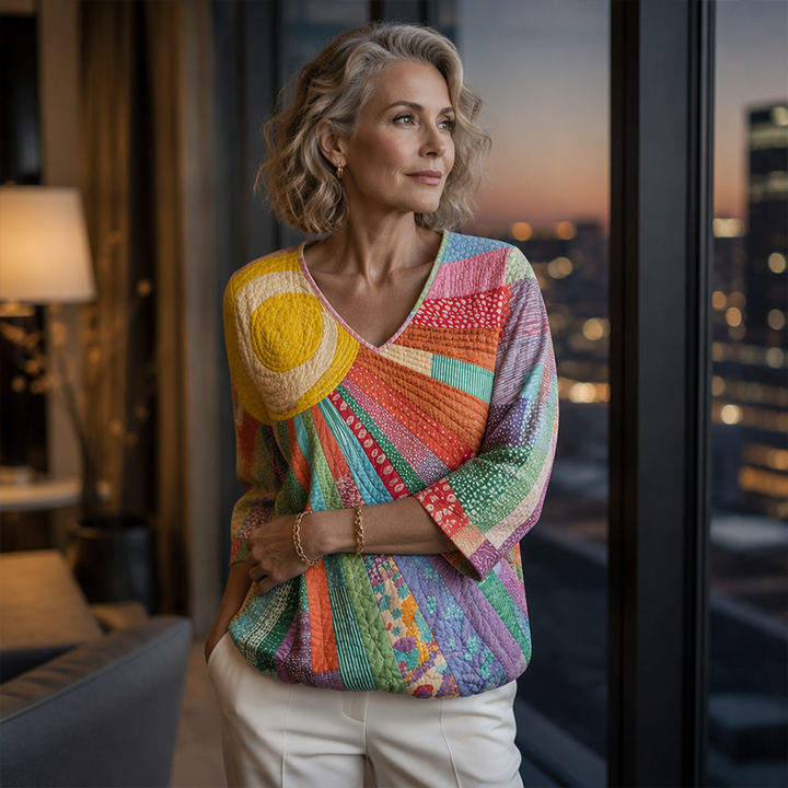 Genevielle - Blusa boho texturizada