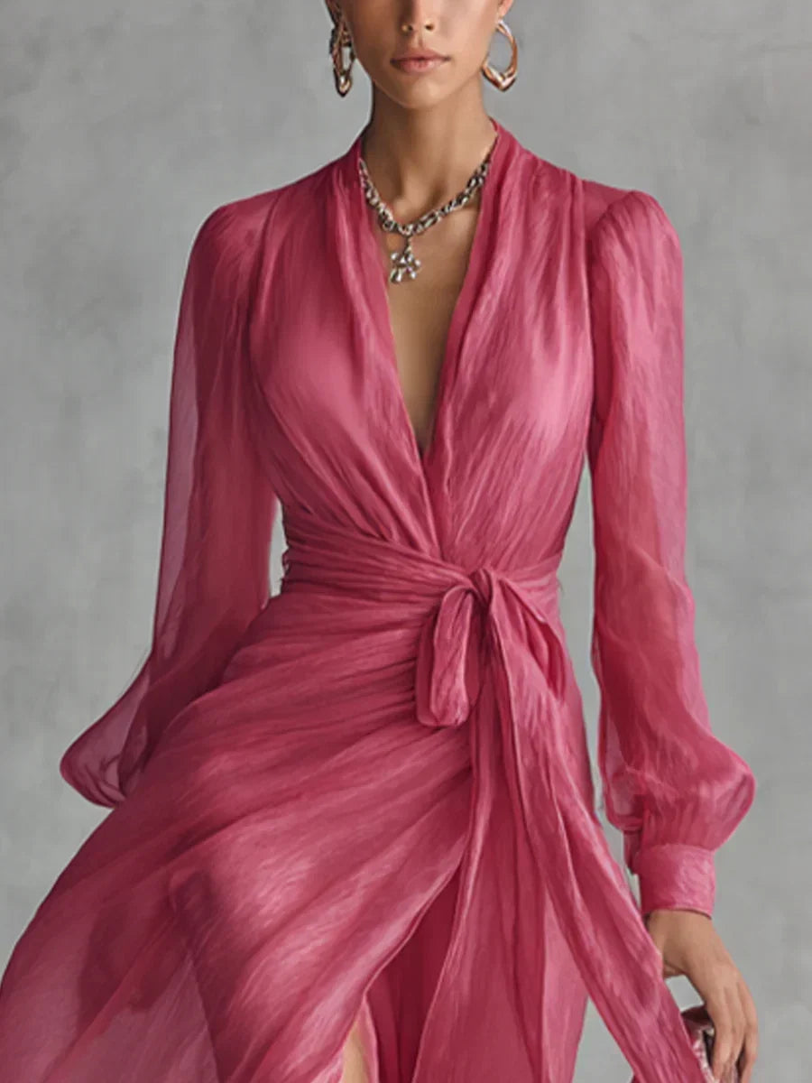 Caelissea - Vestido largo satinado