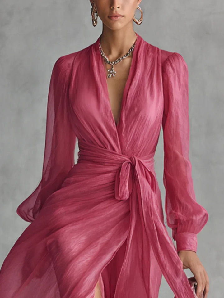 Caelissea - Vestido largo satinado
