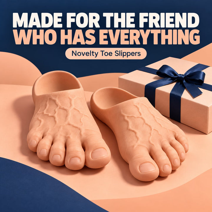 Alois - Zapatillas de casa divertidas de puntera abierta