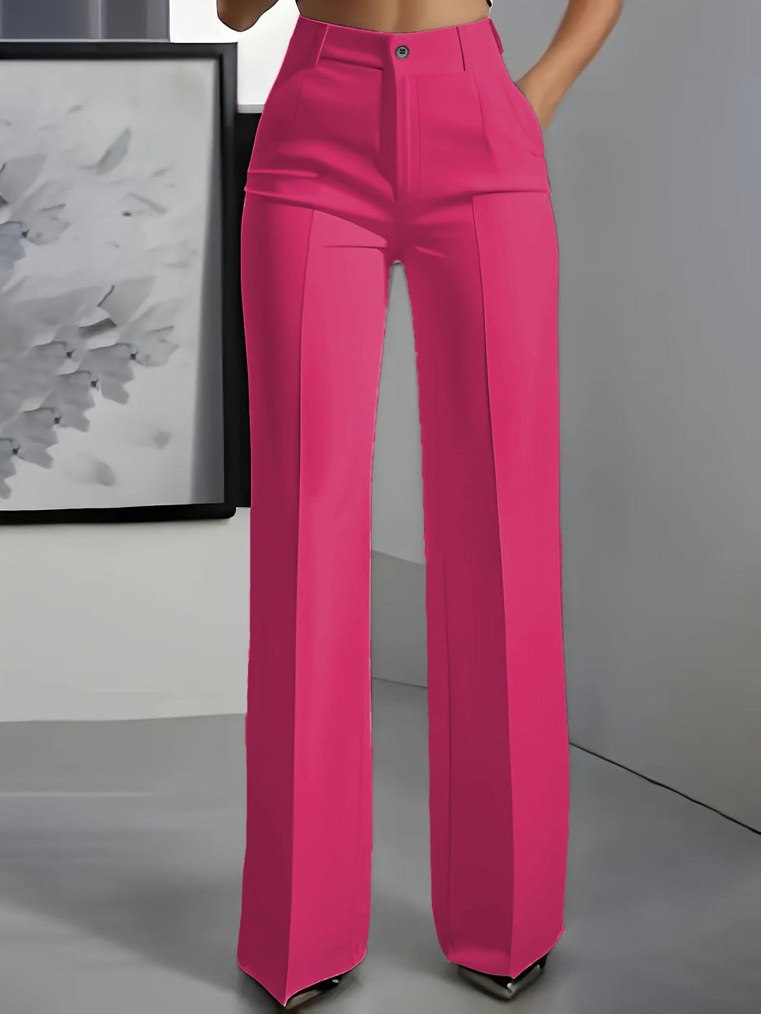 Adorisse - Pantalón sastre de pierna ancha y tiro alto