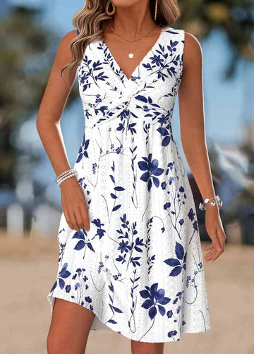 Tilly - Vestido evasé floral con nudo