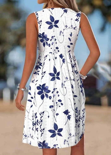 Tilly - Vestido evasé floral con nudo