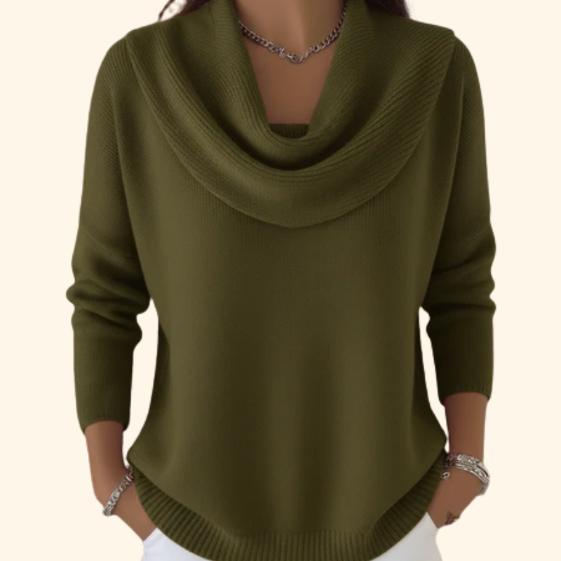 Mirelia - Jersey de cuello desbocado