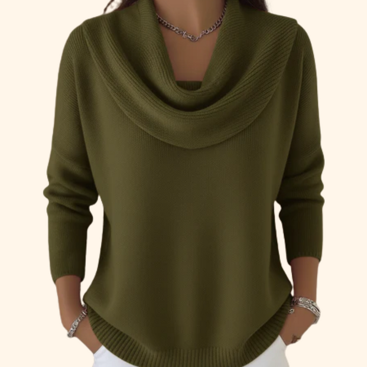 Mirelia - Jersey de cuello desbocado