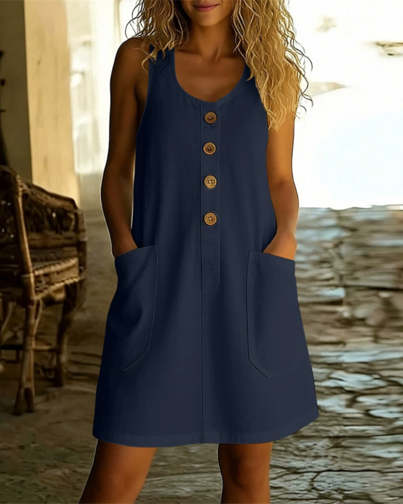 Katelin - Vestido de verano con botones